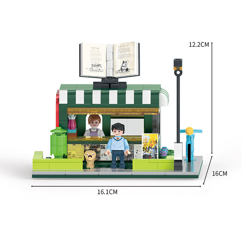 COGO 316PCS City Street View Book Stand Building Block Toy