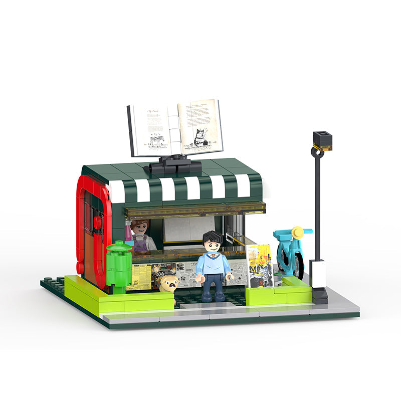 COGO 316PCS City Street View Book Stand Building Block Toy