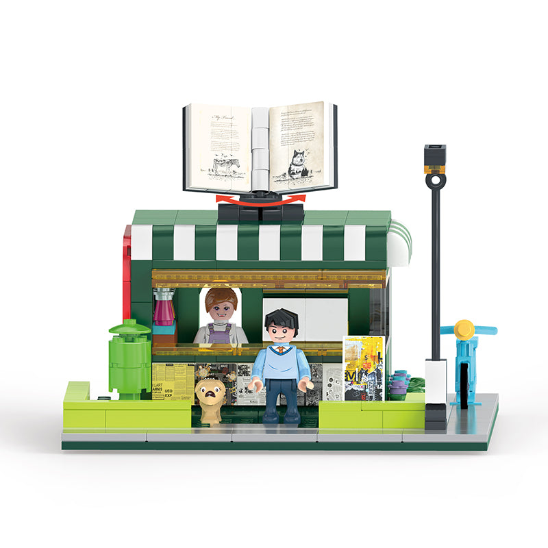 COGO 316PCS City Street View Book Stand Building Block Toy