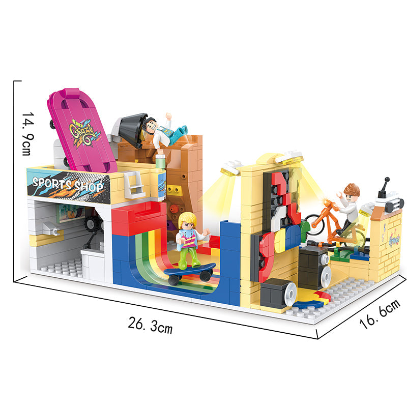 COGO 575PCS 城镇中心极限运动公园积木玩具