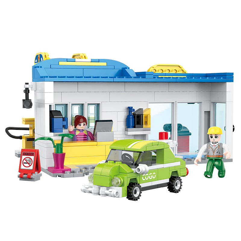 COGO 438PCS City Gas Station Building Block Toy