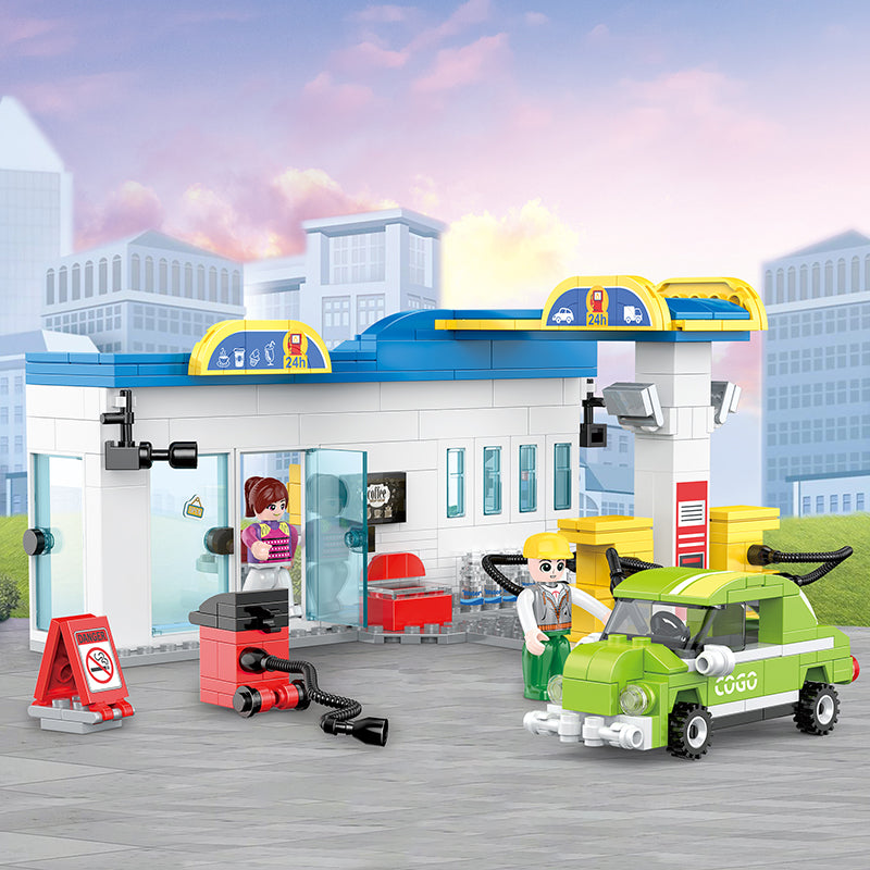 COGO 438PCS City Gas Station Building Block Toy