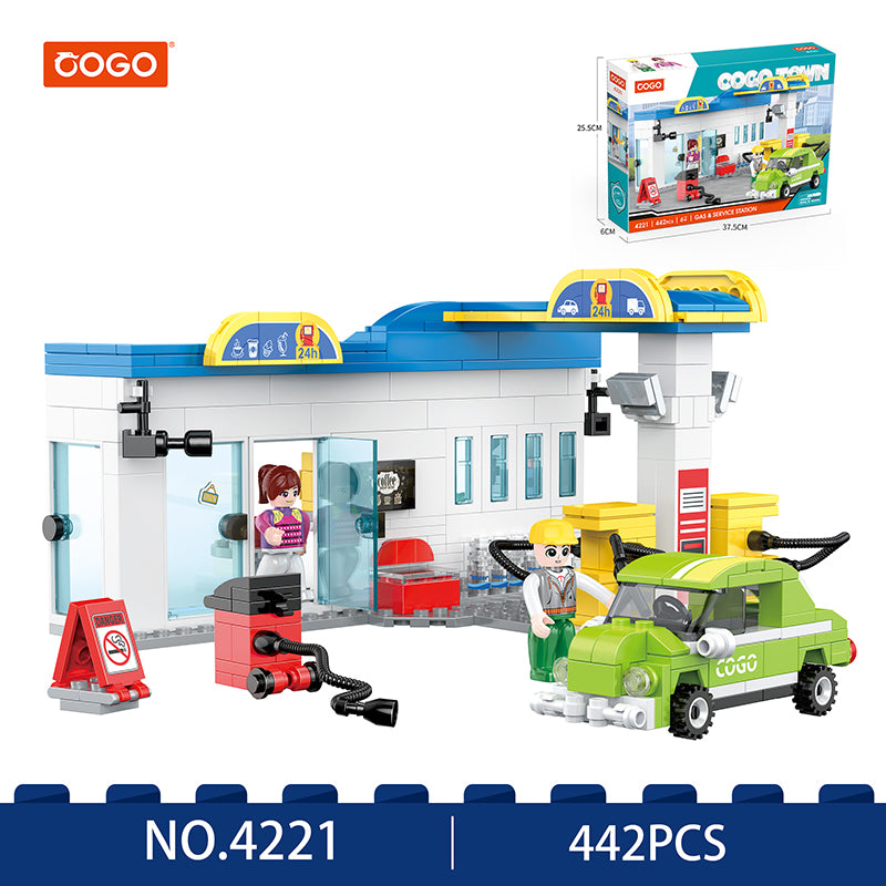 COGO 438PCS City Gas Station Building Block Toy