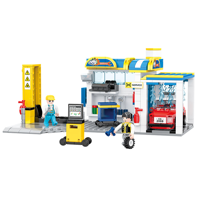 COGO 467PCS New City Series Repair Shop Building Blocks Toys