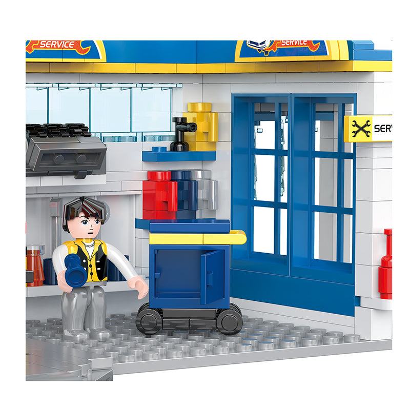 COGO 467PCS New City Series Repair Shop Building Blocks Toys