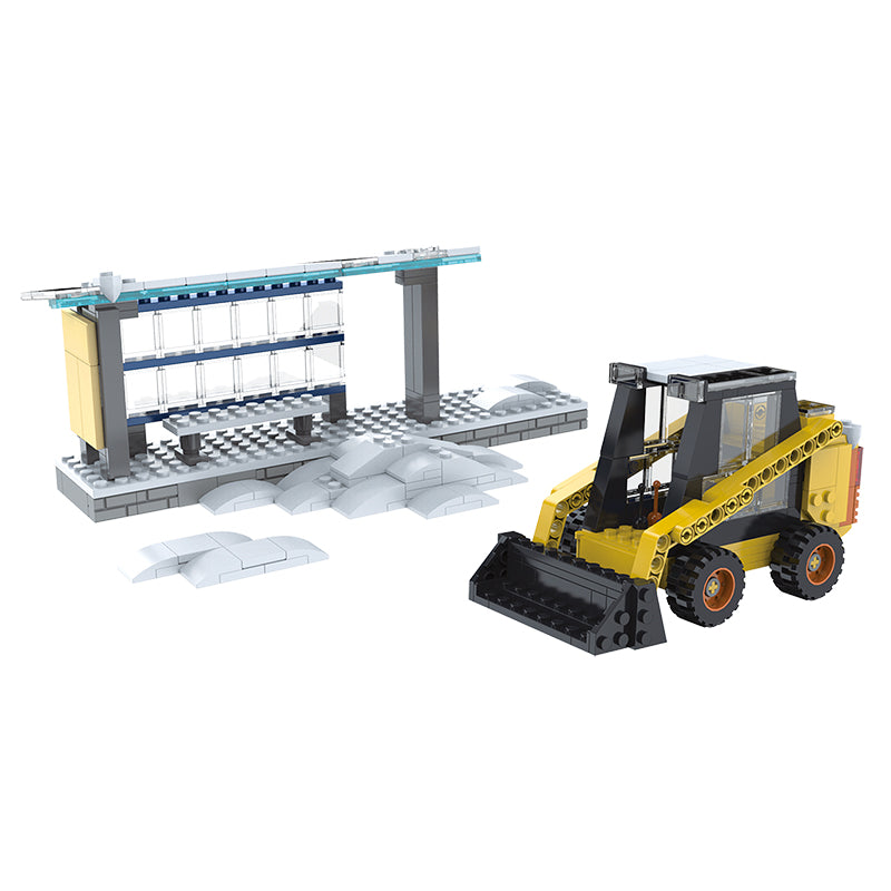 COGO 355PCS City Bus Stop Snow Removal Building Blocks Toys