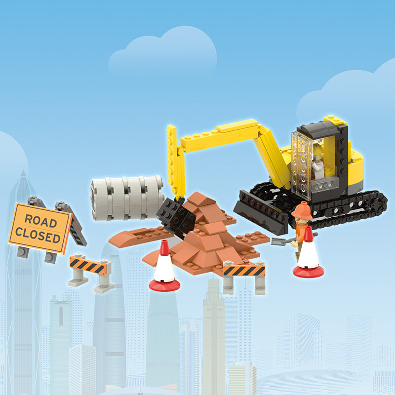 COGO 341PCS City Road Maintenance Building Blocks Toys