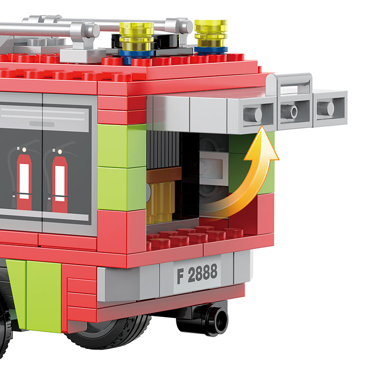 COGO 605PCS City Fire And Rescue Airport Fire Truck Building Blocks Toys