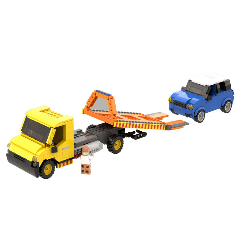 COGO 475PCS City Series Flatbed Tow Truck Building Blocks Toys