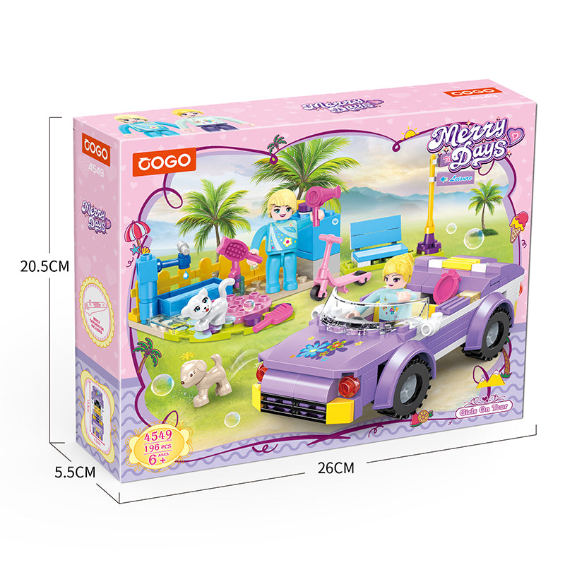 COGO 182PCS Girl Petting Garden Building Block Toy