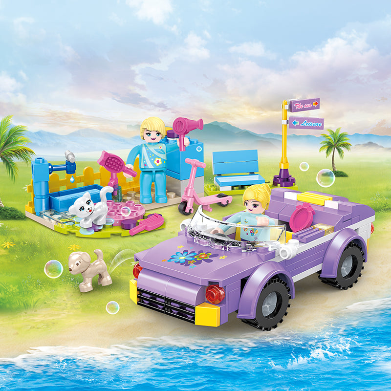 COGO 182PCS Girl Petting Garden Building Block Toy