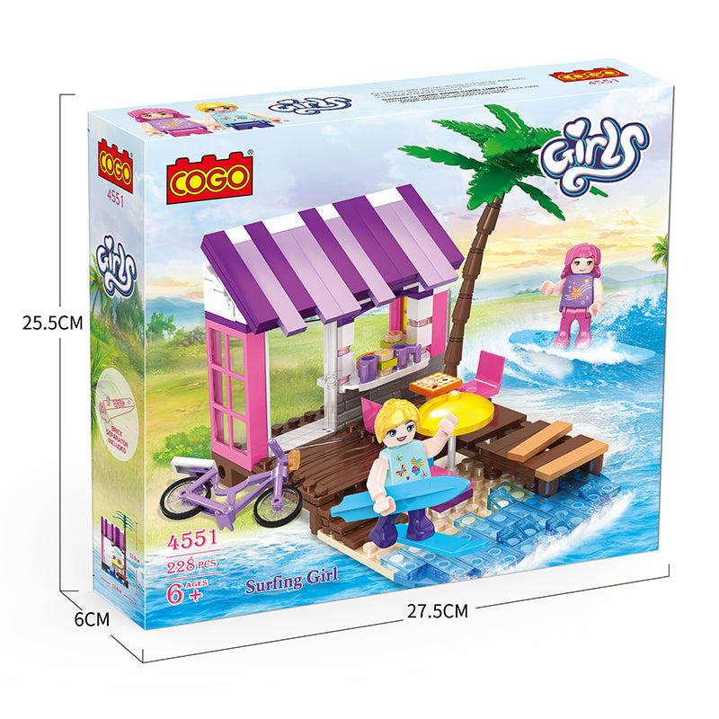 COGO 228PCS Girls Restaurant Building Block Toy
