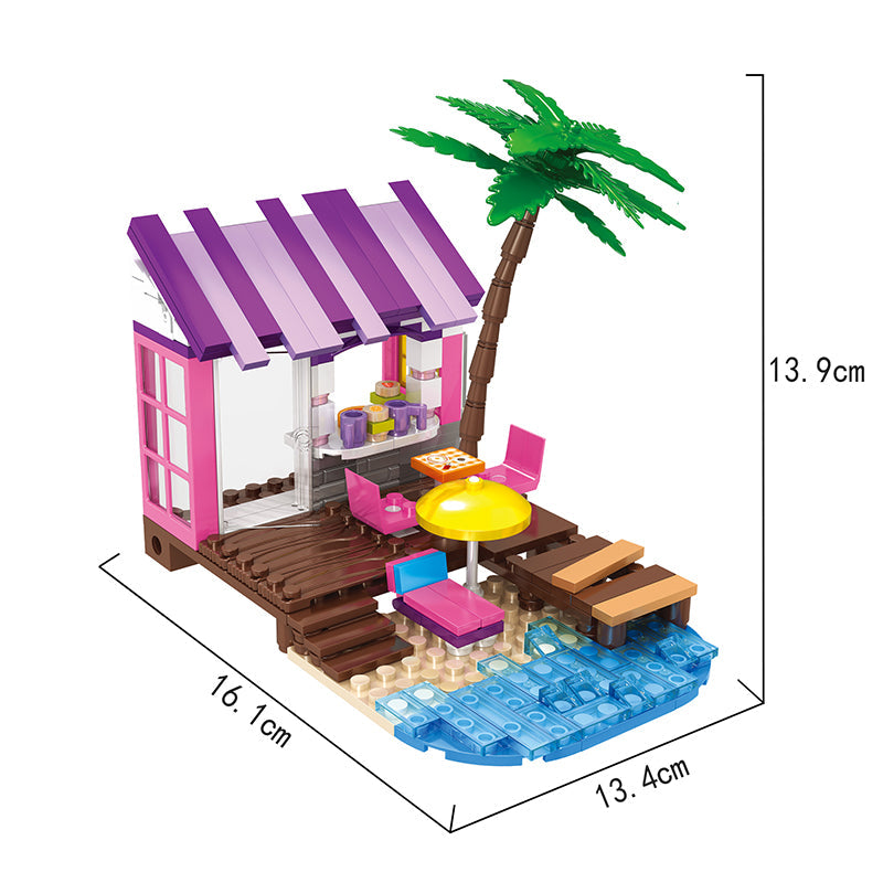 COGO 228PCS Girls Restaurant Building Block Toy