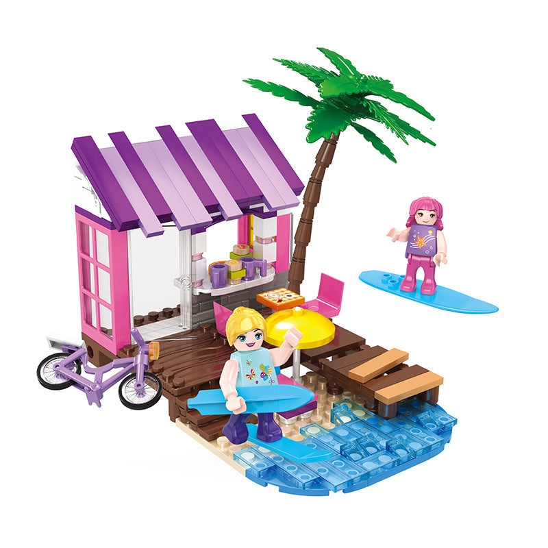 COGO 228PCS Girls Restaurant Building Block Toy