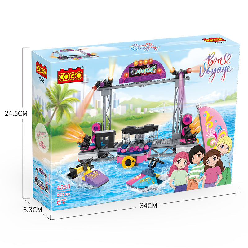 COGO 297PCS Girls Water Party Building Block Toy