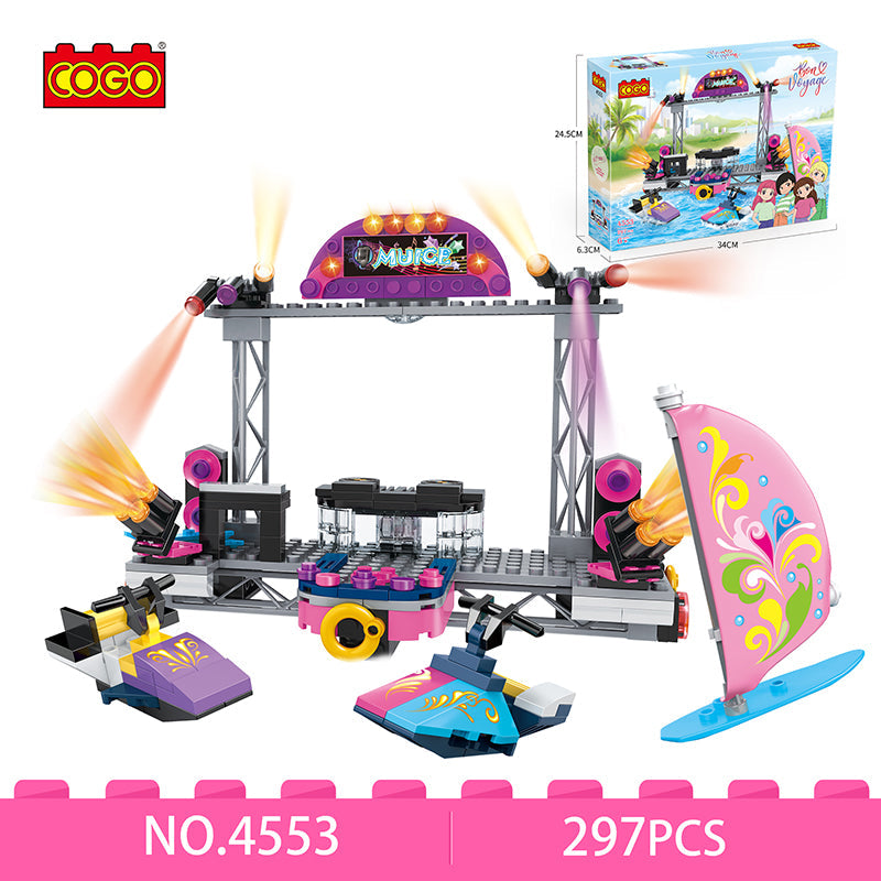 COGO 297PCS Girls Water Party Building Block Toy