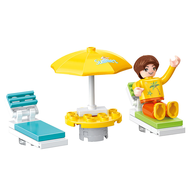 COGO 715PCS Summer Happy Water Amusement Park Building Block Toy