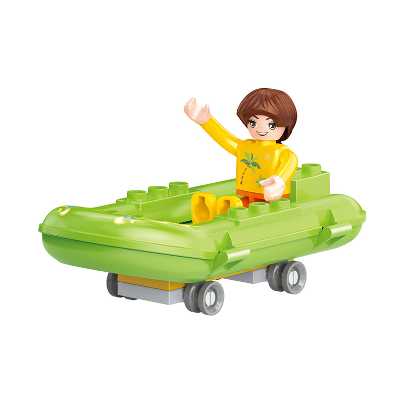 COGO 715PCS Summer Happy Water Amusement Park Building Block Toy