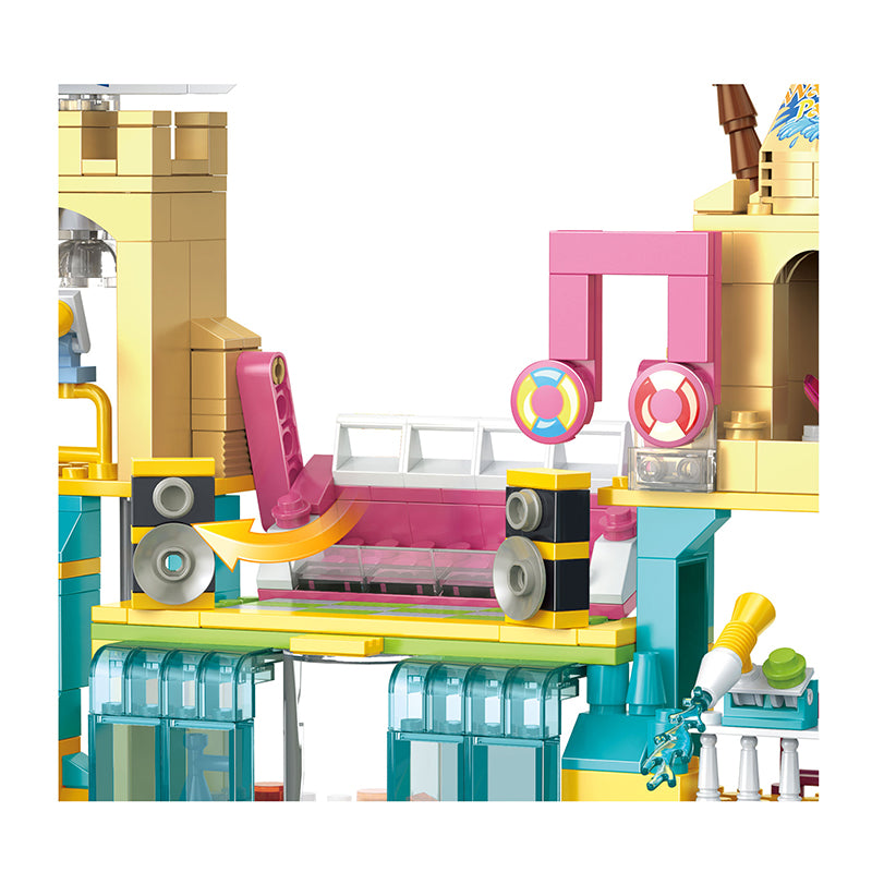 COGO 715PCS Summer Happy Water Amusement Park Building Block Toy