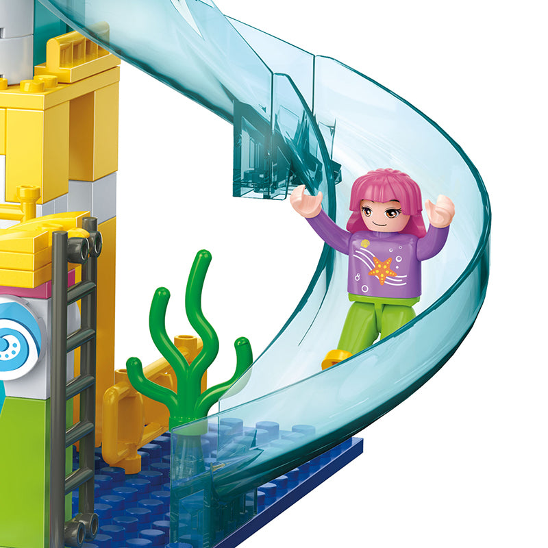 COGO 715PCS Summer Happy Water Amusement Park Building Block Toy