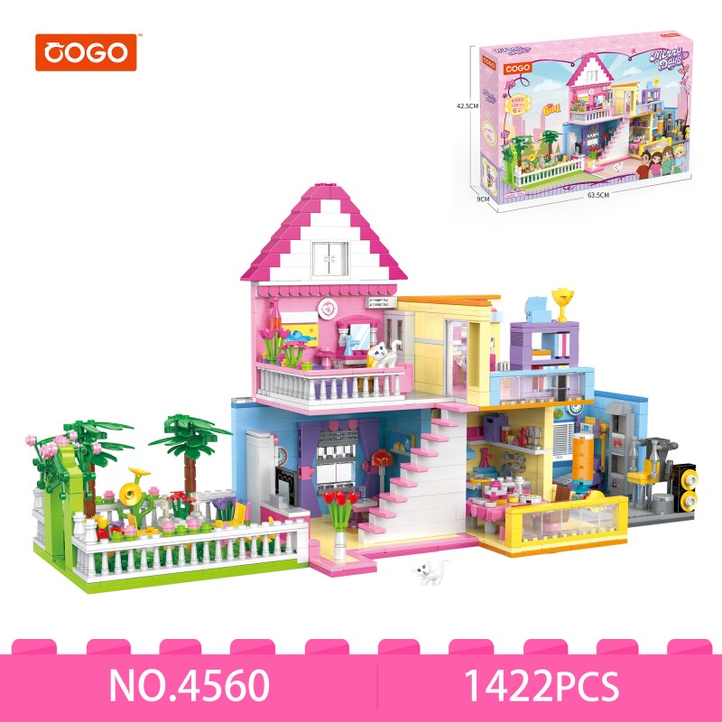 COGO 1422PCS Six-In-One Girl Play House Building Block Toy