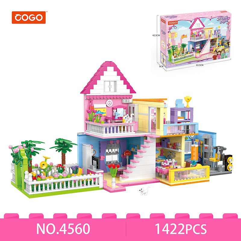 COGO 1422PCS Six-In-One Girl Play House Building Block Toy
