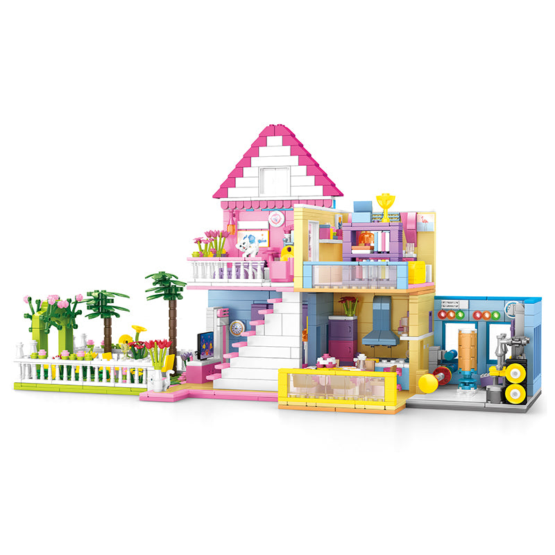 COGO 1422PCS Six-In-One Girl Play House Building Block Toy
