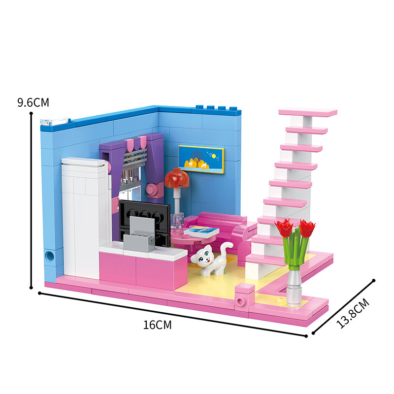 COGO 1422PCS Six-In-One Girl Play House Building Block Toy