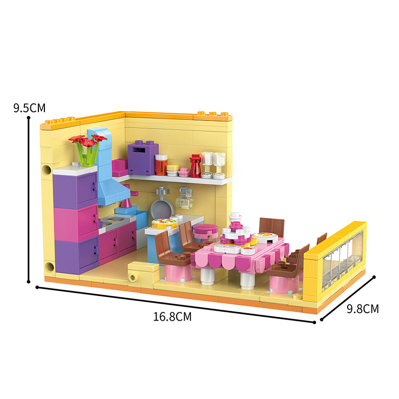COGO 1422PCS Six-In-One Girl Play House Building Block Toy