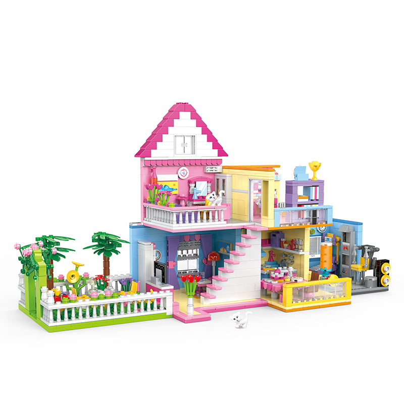 COGO 1422PCS Six-In-One Girl Play House Building Block Toy