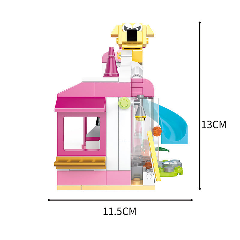 COGO 244PCS Cute Pet Girl Cute Pet Training Camp Building Block Toys