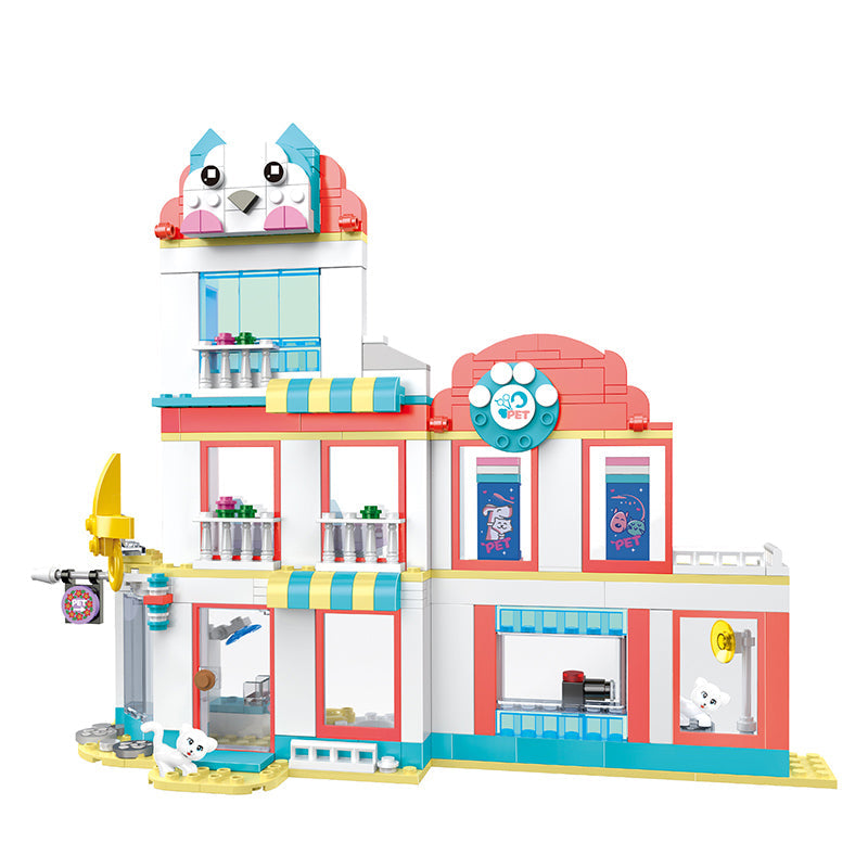 COGO 366PCS Cute Pet Girl Pet Beauty Salon Building Block Toys