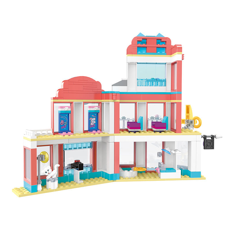 COGO 366PCS Cute Pet Girl Pet Beauty Salon Building Block Toys