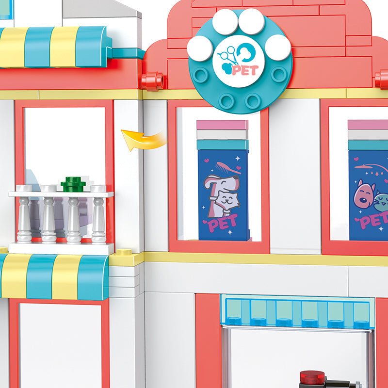 COGO 366PCS Cute Pet Girl Pet Beauty Salon Building Block Toys