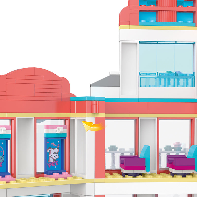 COGO 366PCS Cute Pet Girl Pet Beauty Salon Building Block Toys