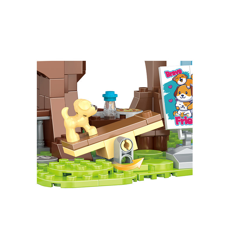 COGO 632PCS Cute Pet Girl Outdoor Pet Rescue Building Block Toy