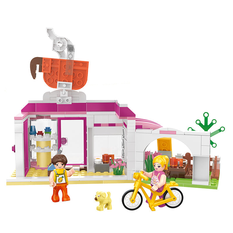 COGO 240PCS Happy City Girls Happy Cafe Building Block Toy