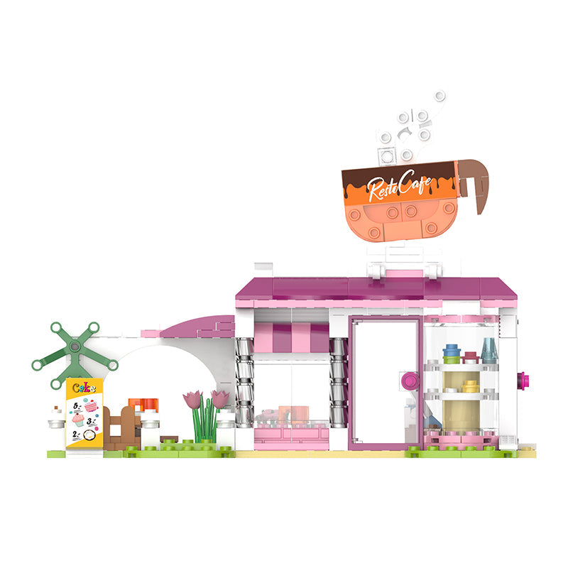 COGO 240PCS Happy City Girls Happy Cafe Building Block Toy