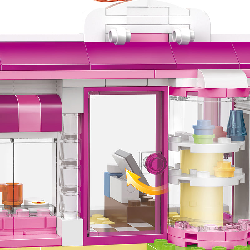 COGO 240PCS Happy City Girls Happy Cafe Building Block Toy