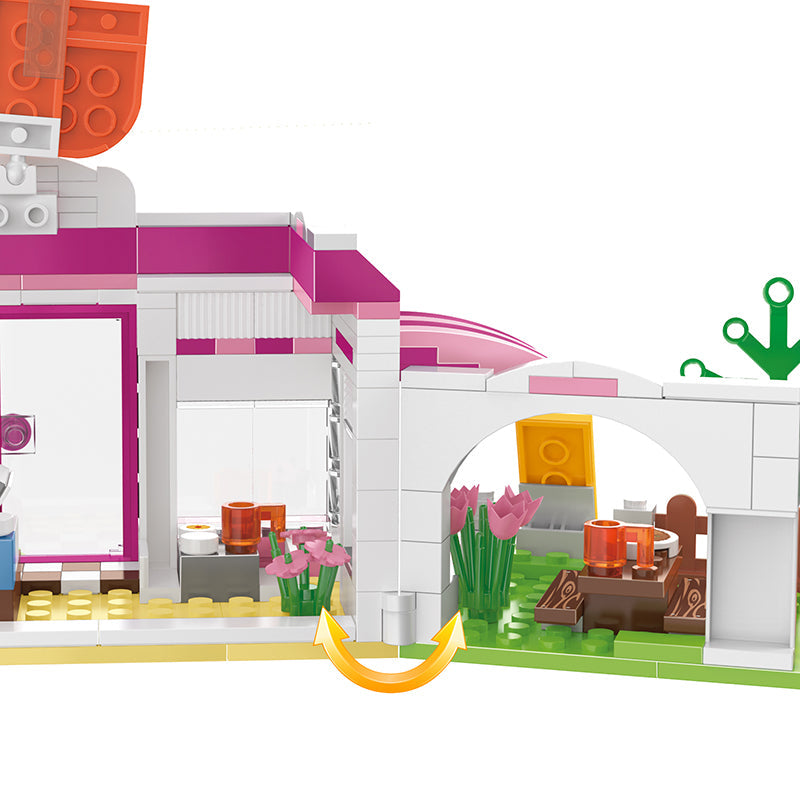 COGO 240PCS Happy City Girls Happy Cafe Building Block Toy