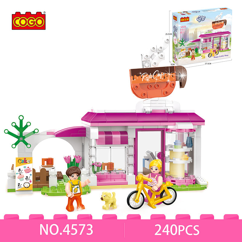 COGO 240PCS Happy City Girls Happy Cafe Building Block Toy