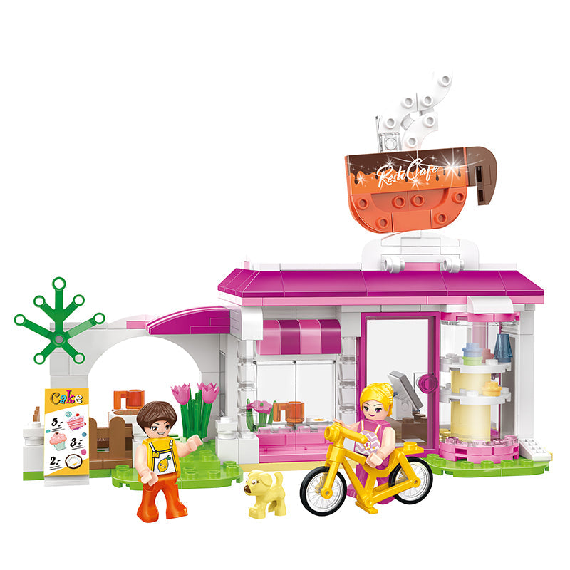 COGO 240PCS Happy City Girls Happy Cafe Building Block Toy