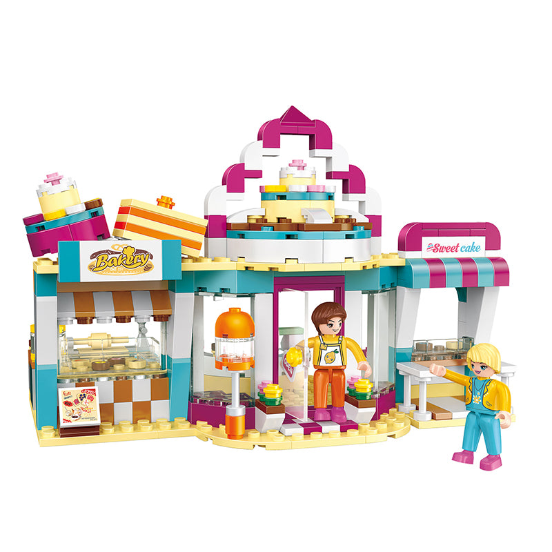 COGO 348PCS Happy City Girls Happy Baking Shop Building Block Toy