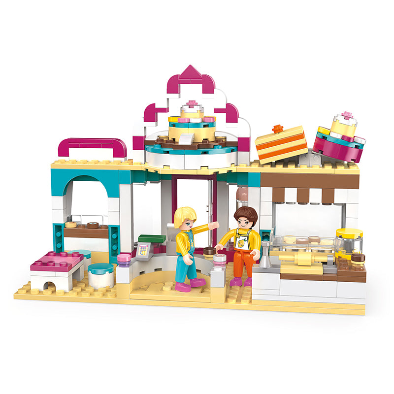 COGO 348PCS Happy City Girls Happy Baking Shop Building Block Toy