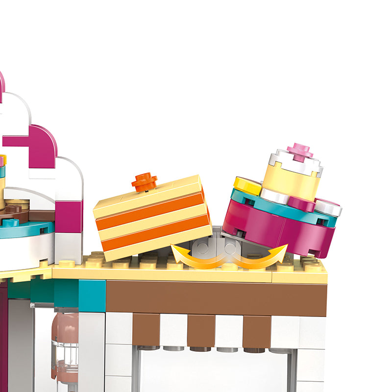 COGO 348PCS Happy City Girls Happy Baking Shop Building Block Toy