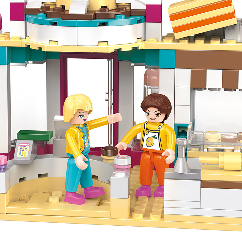 COGO 348PCS Happy City Girls Happy Baking Shop Building Block Toy