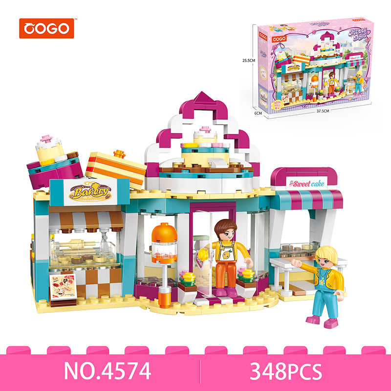 COGO 348PCS Happy City Girls Happy Baking Shop Building Block Toy
