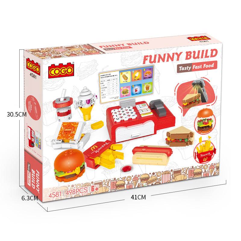 COGO 498PCS Playhouse fast food restaurant building block Toys