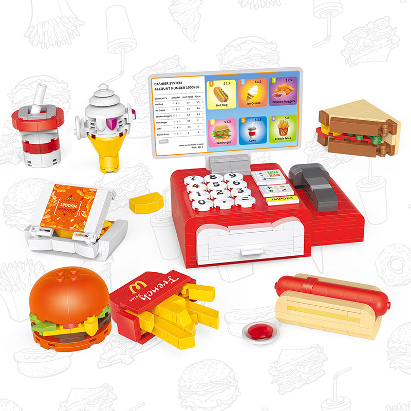 COGO 498PCS Playhouse fast food restaurant building block Toys