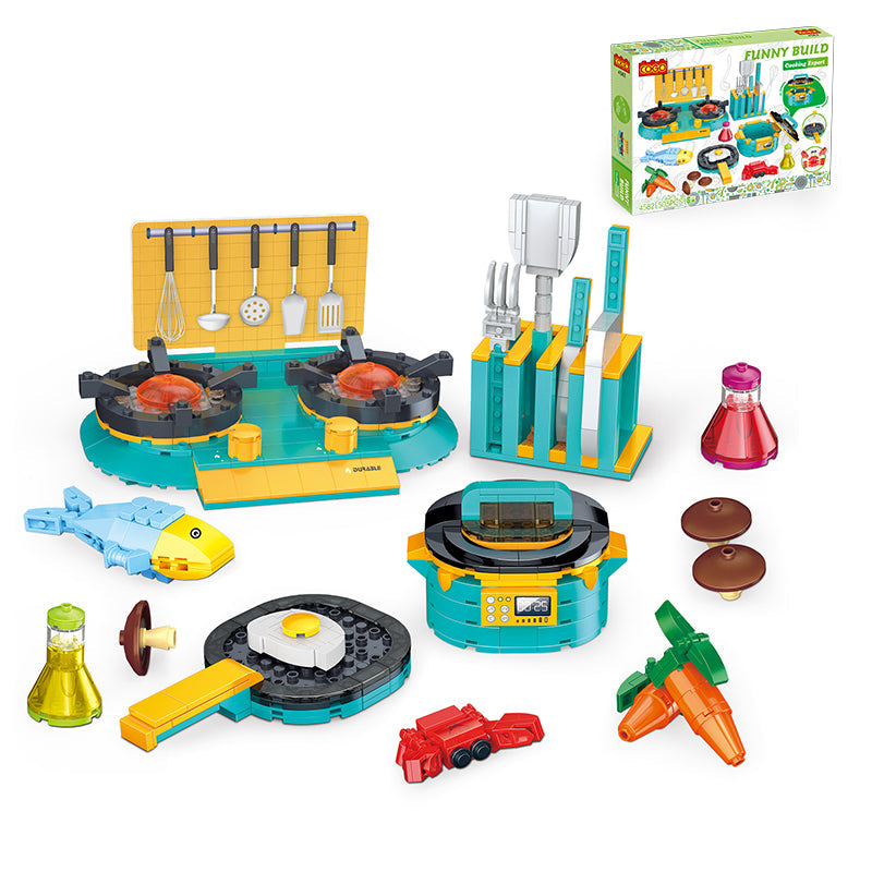 COGO 503PCS Playhouse kitchen cooking building block Toys